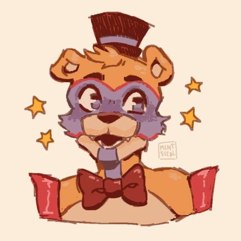 Glamrock Freddy Fanart Cute, Fnaf Sb Art, Cute Fnaf Art, Fnaf Glamrock Freddy Fanart, Cute Fnaf Fanart, Glamrock Freddy Drawing, Fnaf Art Cute, Fnaf Fanart Cute, Fnaf 2 Fanart