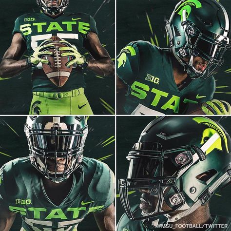 Michigan State Spartans Football, Msu Football, Sports Branding, Michigan State Football, Sport Logos, Sport Branding, Football Uniforms, Michigan State Spartans, Michigan State