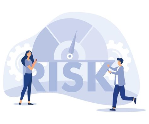 Risk Management Illustration, Risk Analysis, Risk Assessment, Modern Illustration, 2025 Vision, Flat Vector, Take Risks, Risk Management, Assessment