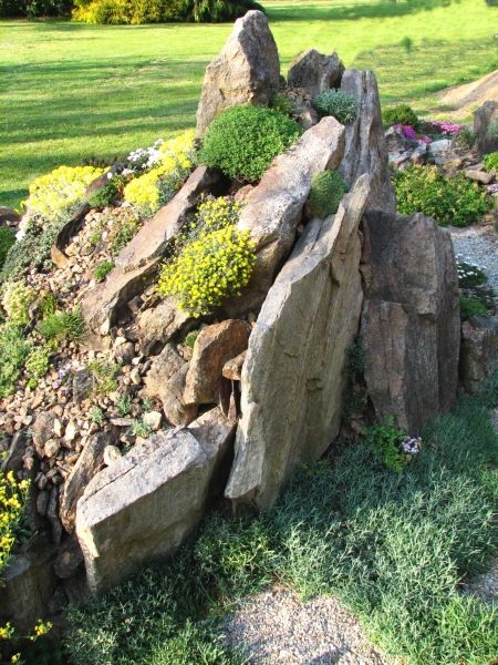 Garden Landscaping Design, Minimalist Landscaping, Garden Landscaping Design Ideas, Hill Landscaping, Rockery Garden, Landscaping Design Ideas, Alpine Garden, Landscaping With Boulders, Rock Garden Plants