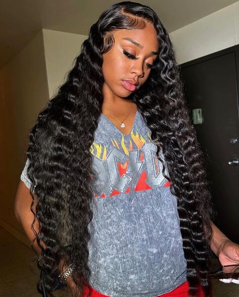 Loose Deep Wave, Frontal Wig Hairstyles, Crimped Hair, Hd Lace Frontal, Hair Wigs For Women, Frontal Hairstyles, Lace Front Human Hair Wigs, Human Virgin Hair, Hair Laid