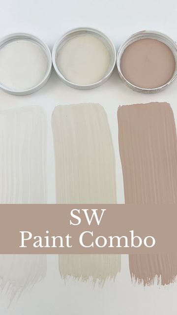 Mauve Trim White Walls, Muted Pink Paint Colors, Sw Shoji White, Sashay Sand, Sw Snowbound, Shoji White, Paint Color Palettes, Interior Wall Decor, Wall Paint Colors