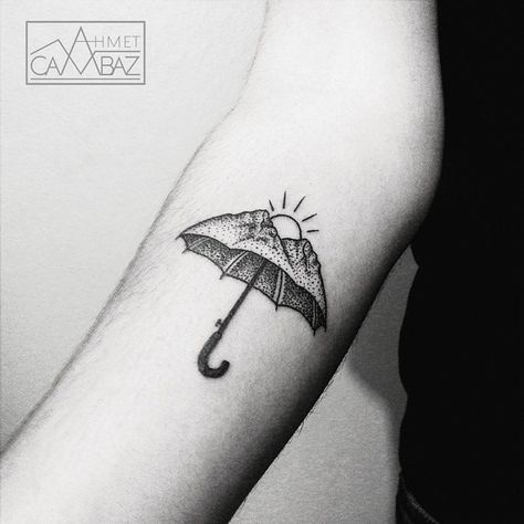 See this Instagram photo by @ahmet_cambaz • 348 likes Rain Tattoo, Umbrella Tattoo, Flower Tattoo Back, Pink Umbrella, Maori Tattoo, No Rain, Time Tattoos, Symbolic Tattoos, Simplistic Tattoos