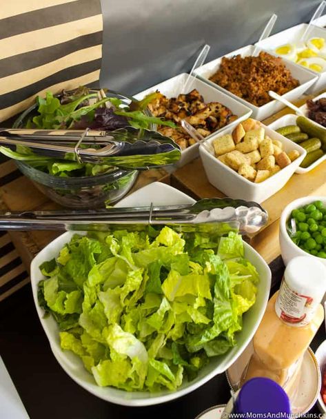 Salad Bar For Party, Salad Bar Ideas Party, Salad Bar Party, Salad Bar Ideas, Healthy Buffet, Diy Salad Bar, Buffet Food Ideas, Ultimate Salad, Dump Recipes