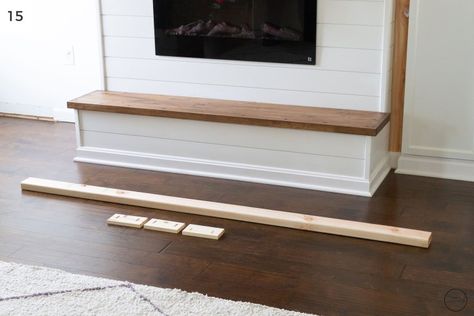 DIY: Electric Fireplace with Built-In Bookshelves Fireplace Built Ins Diy, Fireplace With Hearth, Diy Electric Fireplace, Diy Shiplap Fireplace, Fireplace Bookcase, Fireplace Feature Wall, Electric Fireplace Wall, Best Electric Fireplace, Built In Electric Fireplace