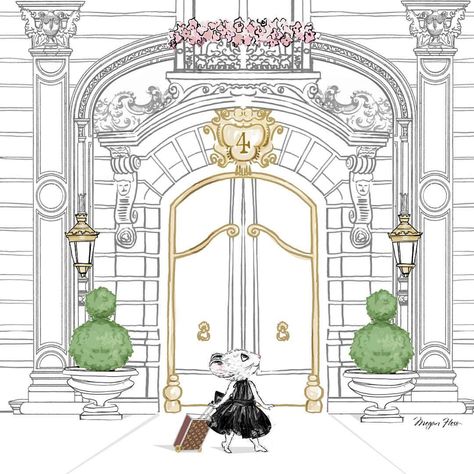 What is life but one GRAND adventure! #ClarisTheMouse Megan Hess Illustration, Kerrie Hess, Paris Illustration, Selfie Wall, Megan Hess, Interior Architecture Drawing, Interior Design Sketches, Fashion Wall Art, Fashion Painting