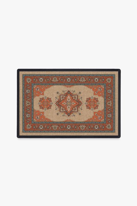 Colette Antique Red Doormat | Ruggable Jungle Rug, Nina Takesh, Doormat Christmas, Wood Rug, Sage Rug, Black Rugs, White Rugs, Coral Rug, Hello Doormat