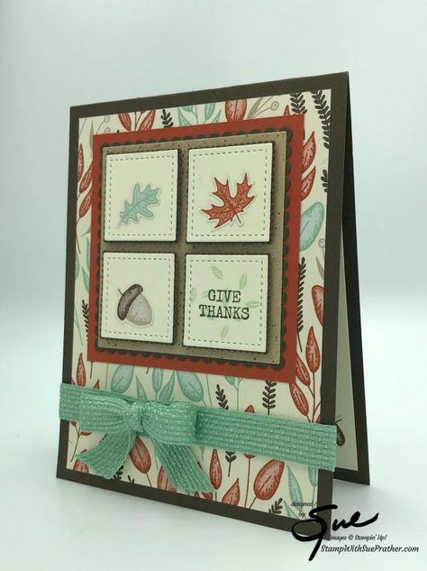 Fall Cards Handmade, Thanksgiving Cards Handmade, Patty Bennett, Fall Greeting Cards, Autumn Cards, Thanksgiving Card, Designer Series Paper, Beautiful Autumn, Thanksgiving Cards