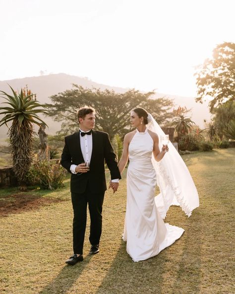 Draped luxury ✨️ How gorgeous are these photos by @skyekyraphotography from a recent styled shoot! This halter neck wedding dress, featuring a hand drapped bodice and skirt, with a low open back and tie detail at the waist. Made from luxurious silky satin, it hangs effortlessly. Perfect for your effortlessly chic aesthetic! Paired with this achrival veil from @veil_atelier and some stunning earrings from @olivecoral. The ever so talented @kiss.the.bride.hair.makeup did this absolutely fl... Halter Neck Wedding Dress With Veil, Halter Neck Wedding Dress, Dress With Veil, Kiss The Bride, Halter Wedding, Halter Wedding Dress, Neck Wedding Dress, Wedding Dress With Veil, Chic Aesthetic