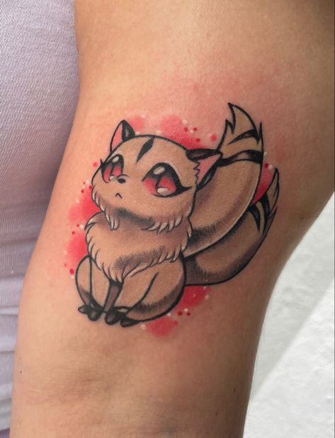 Long Tattoo Ideas Female, Anime Bff Tattoos, Big Floral Tattoo Design, Kilala Inuyasha Tattoo, Classy Thigh Tattoos For Women, Inuyasha Tattoo Ideas, Cute Anime Tattoos, Inuyasha Tattoo, Matching Bff Tattoos