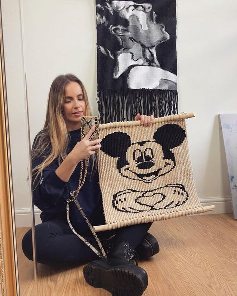 Mickey Mouse Macrame, Macrame Knot, Gucci Dionysus, Of Course, Straw Bag, Macrame, Knot, I Can, Arts And Crafts