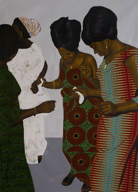 Cornelius Annor-A Family Affair | 27 Jan - 28 Feb 2021 | Gallery 1957 Black Family Aesthetic, African Culture Art, Fabric Canvas Art, Collage Fabric, African American Artwork, Afrique Art, Fabric Collage, Muse Art, Afrocentric Art