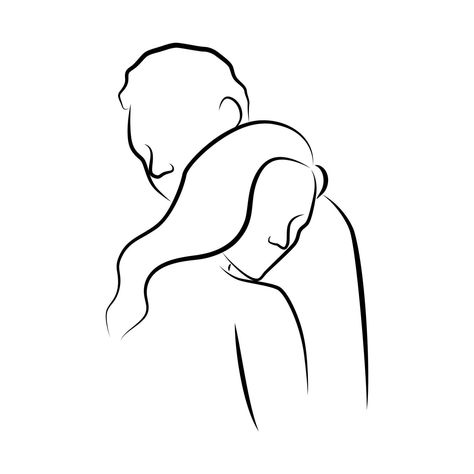 Hugging Lovers in Linear Style Drawing Man, Rock Painting Ideas Easy, Guy Drawing, Painting Tips, Rock Painting, Easy Drawings, Painting Ideas, Painted Rocks, Vector Art