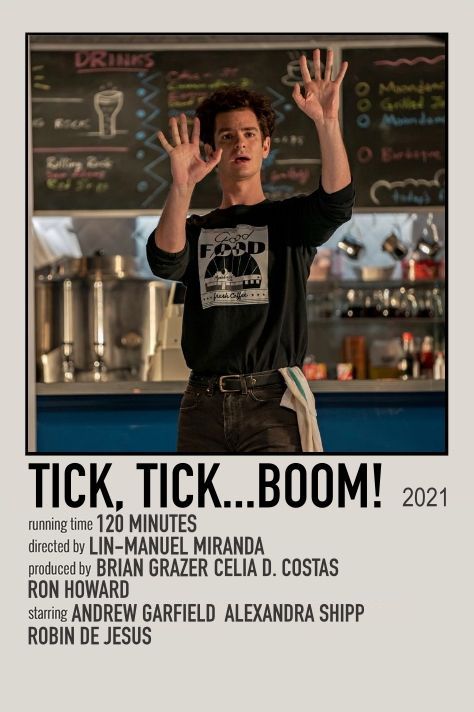 Tick Tick Boom Poster, Tick Tick Boom, Alexandra Shipp, Ron Howard, Polaroid Poster, Lin Manuel Miranda, Lin Manuel, Netflix Streaming, Movie Room