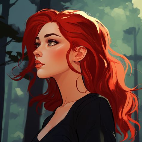 Red Haired Woman Art, Red Hair Character Art, Red Hair Blue Eyes Girl, Redhead Oc, Red Hair Cartoon, Light Red Hair, Badass Drawings, Red Hair Blue Eyes, Redhead Art