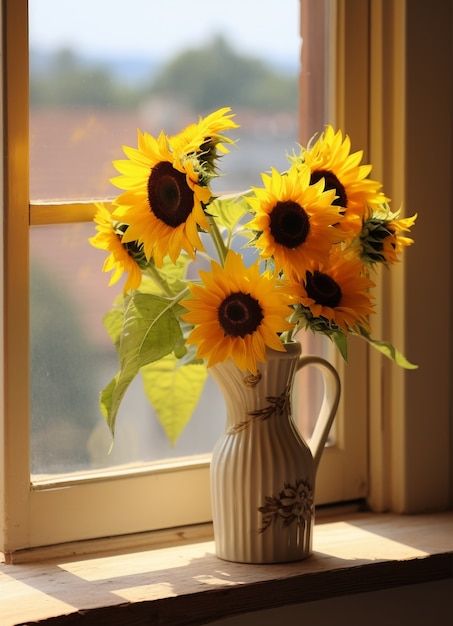 Summer Widgets, Sunflower Ideas, Sunflower Photo, Sunflower Bouquets, Summer Yellow, Still Life Art, Spring Vibes, Free Photo, Life Art