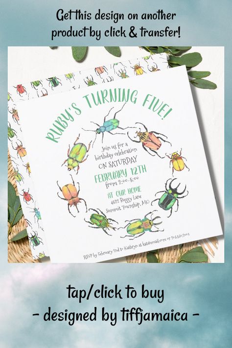 Bug Birthday Party, Circle Watercolor, Rainbow Birthday Invitations, Birthday Party Design, Girl Birthday Party Invitations, 2nd Birthday Invitations, Birthday Invitations Girl, Rainbow Birthday, Birthday Love