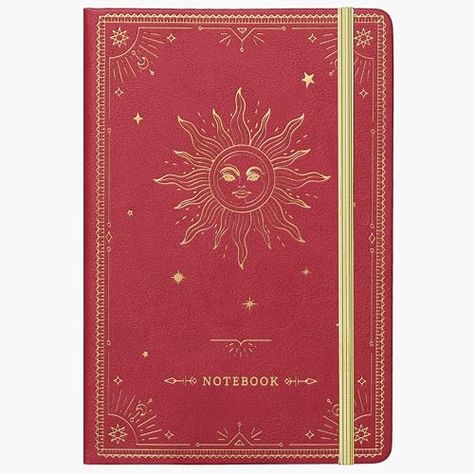 Limited-time deal: Artfan Ruled Notebook/Journal – Premium Thick Paper Faux Leather Classic Writing Notebook with Pocket + Page Dividers Gifts, Banded, Large, 144 Pages, Hard Cover, Lined (5.8 x 8.4) - Red Embossed Notebook, Faux Leather Journal, Page Dividers, Pretty Journals, Elastic Ribbon, Ruled Paper, Life Journal, Ruled Notebook, Writing Notebook