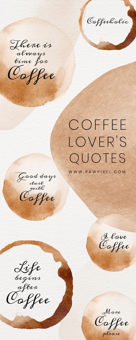 Free Coffee Printables, Coffee Calligraphy, Lovers Wallpaper, Coffee Lover Quotes, Calligraphy Designs, Coffee Printables, Coffee Stain, Vector Quotes, Free Illustration Images