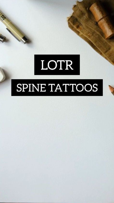 Minimalist Hobbit Tattoo, Lord Of The Rings Spine Tattoo, Lord Of The Rings Tattoo Minimalist, The Hobbit Tattoo, Hobbit Tattoo, Lotr Tattoo, Rings Tattoo, Lord Of The Rings Tattoo, Upper Back Tattoos