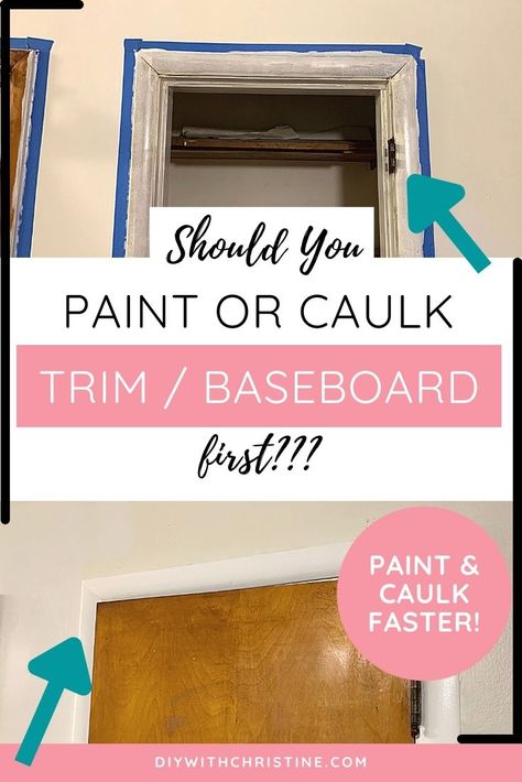 Different Types Of Baseboards, Baseboard Paint, Repainting Walls, Caulk Baseboards, Painting Baseboards, Paint Trim, Trim Paint Color, Baseboard Trim, Base Trim