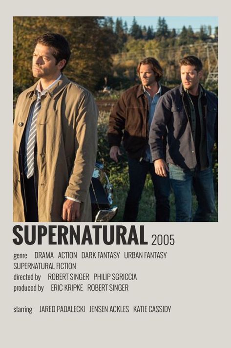 Supernatural Minimalist Poster, Supernatural Movie Poster, Supernatural Polaroid Poster, Minimal Notion, Supernatural Poster, Supernatural Bloopers, Eric Kripke, Supernatural Wallpaper, Supernatural Pictures