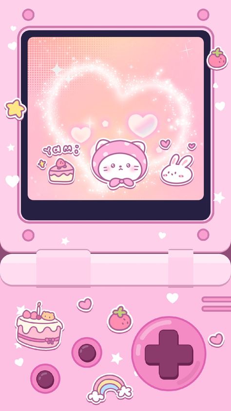 Samsung Flip Wallpaper, Cute Pink Background, Karakter Sanrio, Pink Games, Whatsapp Wallpaper Cute, Walpaper Hello Kitty, My Melody Wallpaper, Phone Wallpaper Pink, Iphone Wallpaper Kawaii