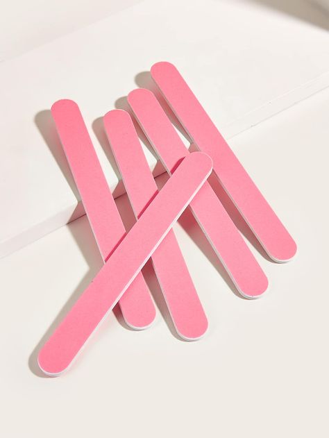 Pink    PVC  Nail Cuticle Embellished   Beauty Tools Nail File Pink, Nail Tools Kit, Nail File Aesthetic, Nail Equipment Tools List, File Nails, Nails File, Nail Care Tools, Nails Tools, Nails Products