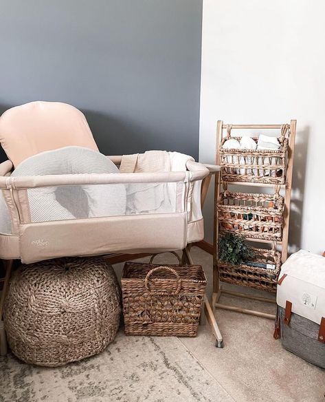 Bedroom Bassinet Set Up, Basinette In Bedroom, Congratulations On Baby, Bedside Nursery, Shared Nursery, Bedside Bassinet, Bedside Sleeper, Congratulations Baby, Convertible Crib