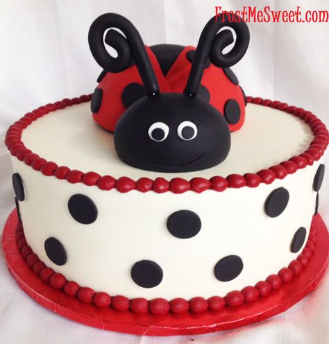 Ladybug Cake Smash, Ladybug Cake Ideas, Ladybug Birthday Cake, Food Fine Dining, Ladybug Party Decorations, Seasonal Cakes, Cupcakes Bakery, Ladybug Cakes, Bug Cake