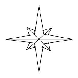 compass rose: Draw the sides of the short points from the tip to the new marks. Drawing A Map, Compass Rose Art, Attract Bats, Rose Draw, Simple Compass Tattoo, Simple Compass, Compass Star, Compass Drawing, Compass Art