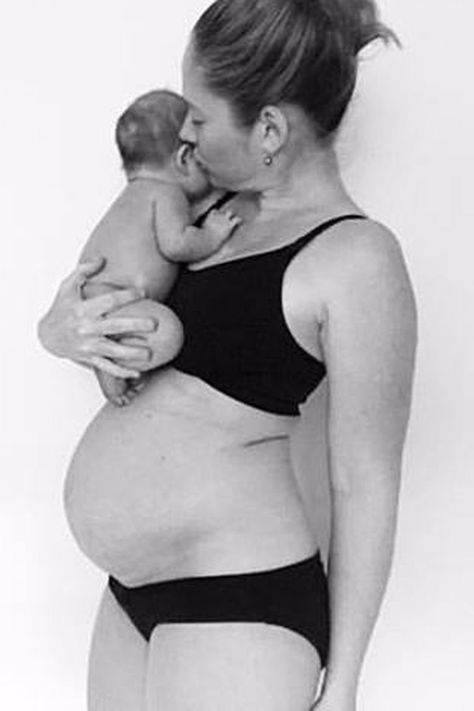 This Mom Got "Real" About What 4 Weeks Postpartum Is Actually Like Postpartum Week By Week, Post Partum Body Pictures, 4 Weeks Postpartum, Postpartum Bodies, Postpartum Workout Plan, Post Pregnancy Body, Mom Appreciation, Belly Photos, Body Transformations