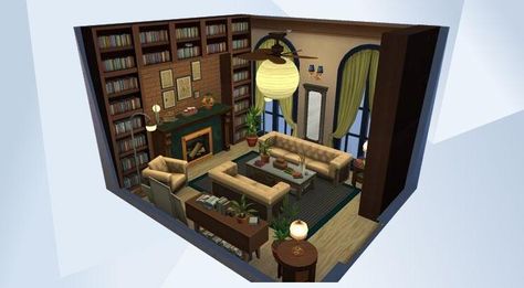 Check out this room in The Sims 4 Gallery! - Classy old cozy looking home library, perfect for reading your favorite book and relax. No CC, mostly used base game and Book nook kit for building this room. Please do like, download and comment. If reupload please give credits. Hope you like it! #library #homelibrary #home #base #basegame #book #books #booknook #booknookkit #relax #old #oldie #classy #nocc #brown #beige #cozy #home #sims4 #thesims4 Library At Home, Book Nook Kit, Sims 4 Gallery, Sims Building, Sims 4 Build, Book Nook, Sims 4 Game, The Sims4, Cozy Home