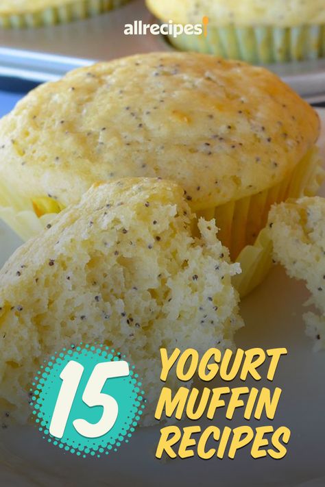 Muffin Recipes Using Yogurt, Muffin Recipe With Yogurt, Muffin Recipes Yogurt, Muffins Recipes With Yogurt, Healthy Baking With Greek Yogurt, Baking With Vanilla Yogurt, Plain Yogurt Breakfast, Muffins With Plain Yogurt, Sour Yogurt Recipes