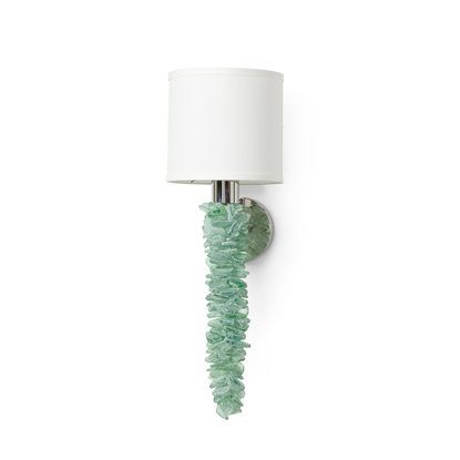 SEAGLASS SCONCE by PALECEK South Carolina Homes, Steel Detail, Brass Pulls, Modern Wall Sconces, Light Wall, Drum Shade, Lighting Collections, One Light, White Linen