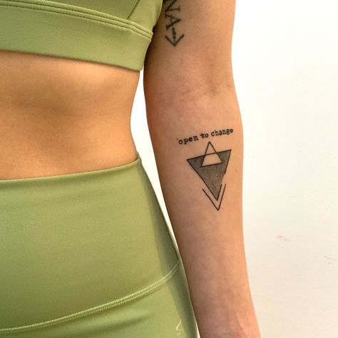 Open To Change Tattoo, Delta Tattoo, Change Tattoo, Triangle Tattoo, Tattoos