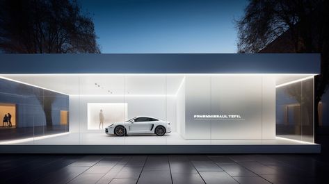 Porsche booth :: Behance Car Show Room, Render Scene, Mg Car, Porsche Car, Mg Cars, Automotive Marketing, Room Mood Board, Garage Cafe, Car Showroom