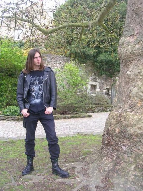 Heavy Metal Fashion Mens, Male Metalhead Outfit, Black Metal Outfit Men, Metalhead Guy Outfit, Goth Cowboy Men, 90s Metalhead, Metalhead Outfits Men, Metalhead Outfit Men, Metal Style Men