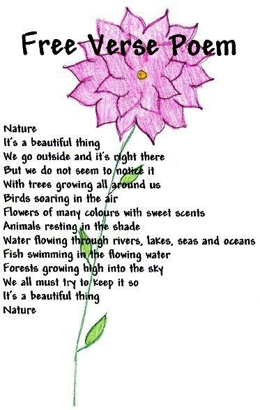 Free Verse Poetry Examples, Poem On Flowers, Poetry Examples, Poetry Middle School, Poetry Terms, Free Verse Poetry, Free Poems, Free Verse Poems, 5th Grade Writing