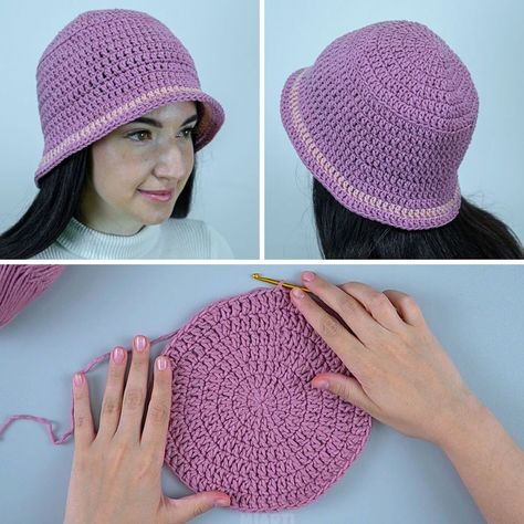 Easy crochet bucket hat - a tutorial for beginners! | crocheting, tutorial, bucket hat | Easy crochet bucket hat - a tutorial for beginners! | By Miarti - Crochet and Knitting Easy Crochet Bucket Hat, Crocheting Tutorial, Patron Crochet, Crochet Bag Tutorials, Crochet Bucket, Crochet And Knitting, Crochet Bucket Hat, Crochet Fashion Patterns, Crochet Hat Pattern