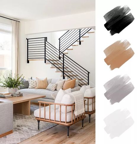 6 Designer-Approved Neutral Color Schemes To Try Ivory And Black Color Palette, Charcoal And Cream Color Palette, Neutral Color Palettes, Black Color Palette, Serene Bedroom, Grey Color Scheme, Concept Board, Neutral Color Scheme, Neutral Design