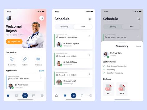 Book An Appointment Web Design, Information Page Design, Medical App Ui Design, Health Mobile App, Desain Ux, Free Healthcare, Login Page Design, Mobile App Ui Design, Health Schedule