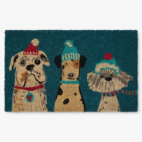 Holiday Coir Doormat | The Company Store Christmas Door Mat, India Holidays, Area Rug Pad, Coir Mat, Rug Buying Guide, Entryway Mudroom, The Company Store, Bedding Essentials, Coir Doormat