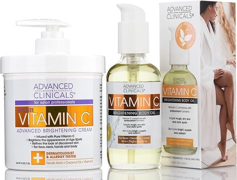 Amazon.com: Advanced Clinicals Vitamin C Cream, Dark Spots On Face, Cream Moisturizer, Oil Skin, Dark Spots On Skin, Oil Skin Care, Brightening Cream, Makeup Obsession, Citrus Scent