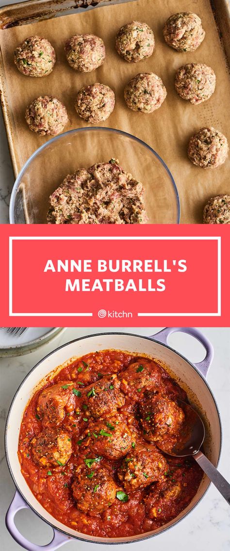 I Tried Anne Burrell's Perfect Meatball Recipe | Kitchn Ann Burell Meatball, Excellent Meatballs Anne Burrell, Ann Burrell Bolognese, Anne Burrell Bolognese, Anne Burrell Meatballs Recipe, Ann Burrell Recipes, Ann Burrell Meatballs, Anne Burrell Recipes, Anne Burrell Meatballs