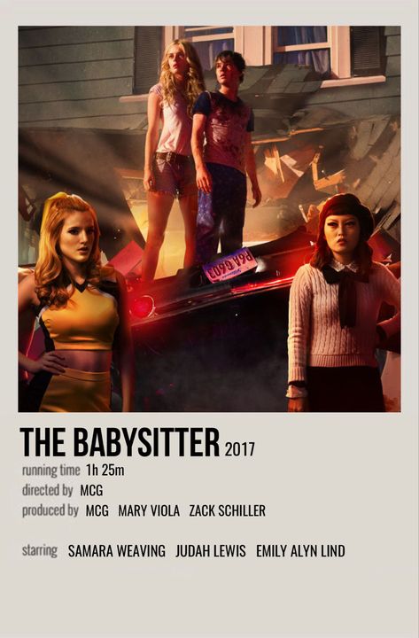 minimal polaroid movie poster for the babysitter The Babysitter Poster, The Babysitter Movie, Babysitter Aesthetic, Movie Posters Horror, Babysitter Movie, Love Is Scary, Polaroid Movie Poster, Movie Character Posters, Movie Tracker