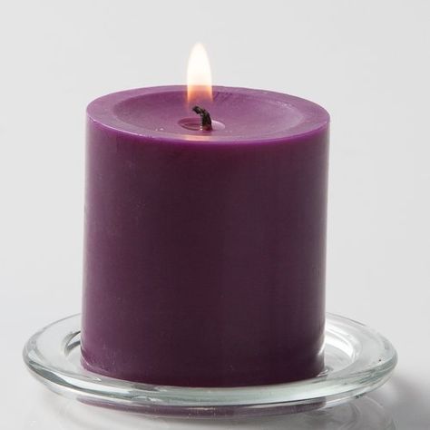 Richland  3" X 3" Hand Poured Purple Pillar Candle Set of 12 Purple Pillar Candles, Pillar Candle, Candle Set, Hand Poured, Pillar Candles, Free Delivery, Candles, Purple