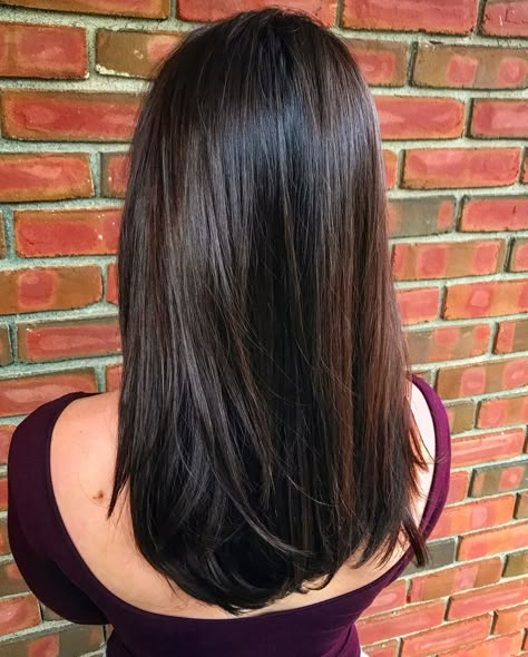 Medium Length Haircut For Thick Hair Dark Brown, Dark Hair Straight, Cherry Coke Hair Color, Hair Color Cherry Coke, Cherry Coke Hair, Cherry Coke, Hair Inspiration Long, Brunette Hair With Highlights, Hair Appointment