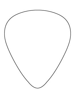 Guitar Pick Pattern or possibly Candy Corn Guitar Patterns Design, Guitar Pick Cake, Guitar Pick Drawing, Guitar Pick Tattoo, Guitar Coloring Page, Guitar Picks Crafts, Guitar Picks Diy, Guitar Template, Doodle Template