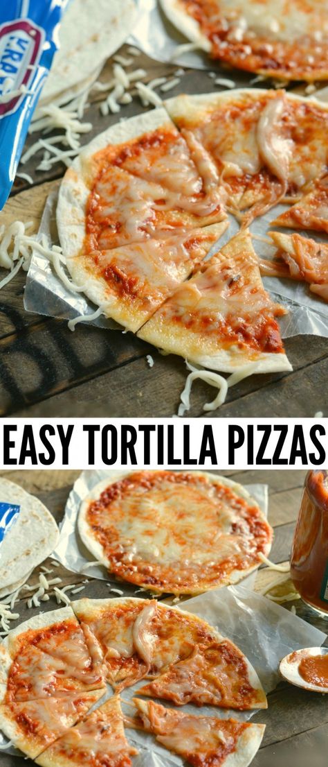 Tortilla Pizzas, Pizza Tortilla, Healthy Afternoon Snacks, Tortilla Pizza, After School Snack, School Snack, Snacks Für Party, School Snacks, Lunch Snacks